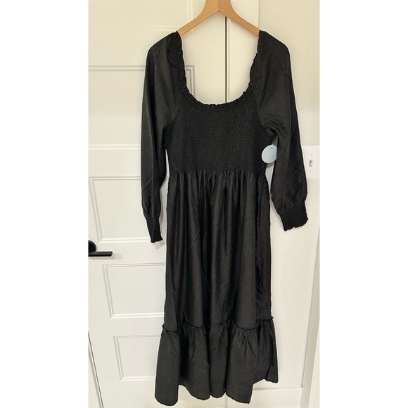 Hill House Emily Nap Dress Womens XL Black Maxi Romantic Cottagecore Timeless - Picture 9 of 15